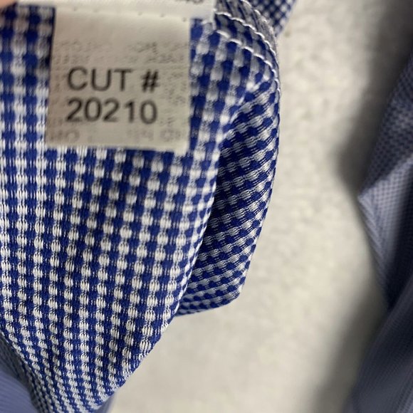 Mizzen+Main Shirt Men's Blue Plaid Nylon Long Sleeve Collared Button-Up 7133 - Picture 5 of 9